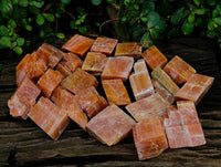Natural Sunset Orange Calcite Specimens x 24 From Spitzkop, Namibia - Toprock Gemstones and Minerals 