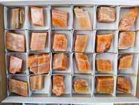 Natural Sunset Orange Calcite Specimens x 24 From Spitzkop, Namibia - Toprock Gemstones and Minerals 