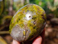 Polished Green Opal Palm Stones x 18 From Madagascar - Toprock Gemstones and Minerals 