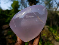 Polished Rose Quartz Standing Free Forms x 2 From Madagascar - Toprock Gemstones and Minerals 