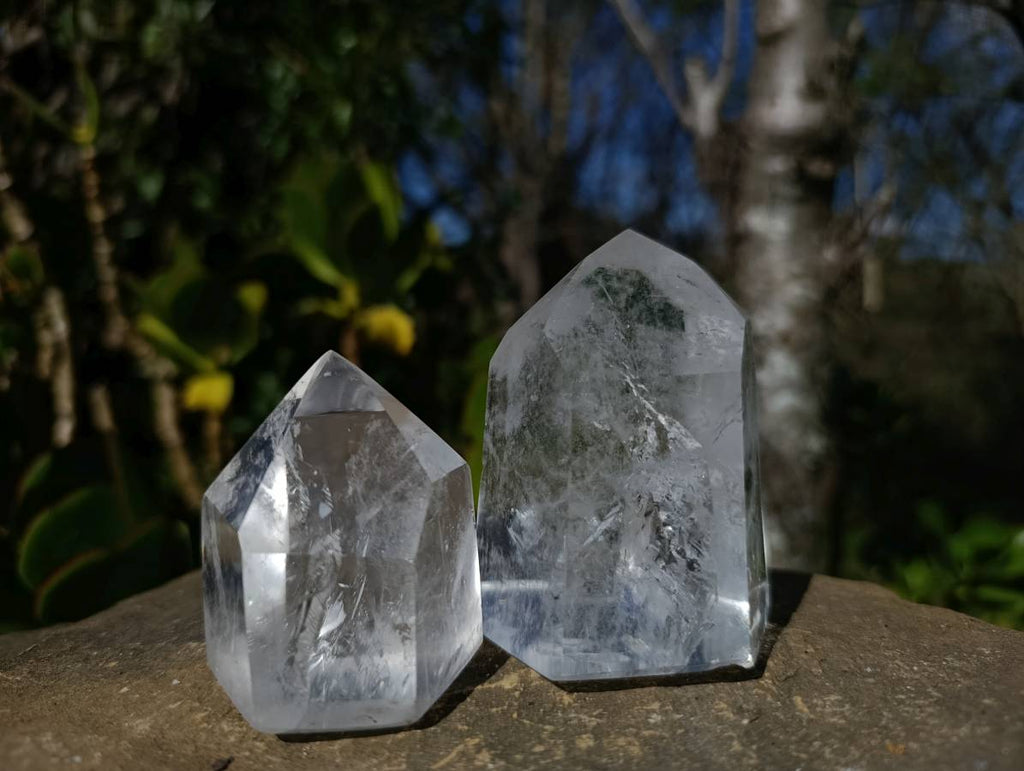 Polished Clear Quartz Crystals x 6 From Madagascar - Toprock Gemstones and Minerals 