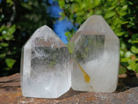 Polished Clear Quartz Crystals x 6 From Madagascar - Toprock Gemstones and Minerals 