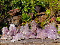Natural Amethyst Spirit Quartz Clusters x 12 From South Africa