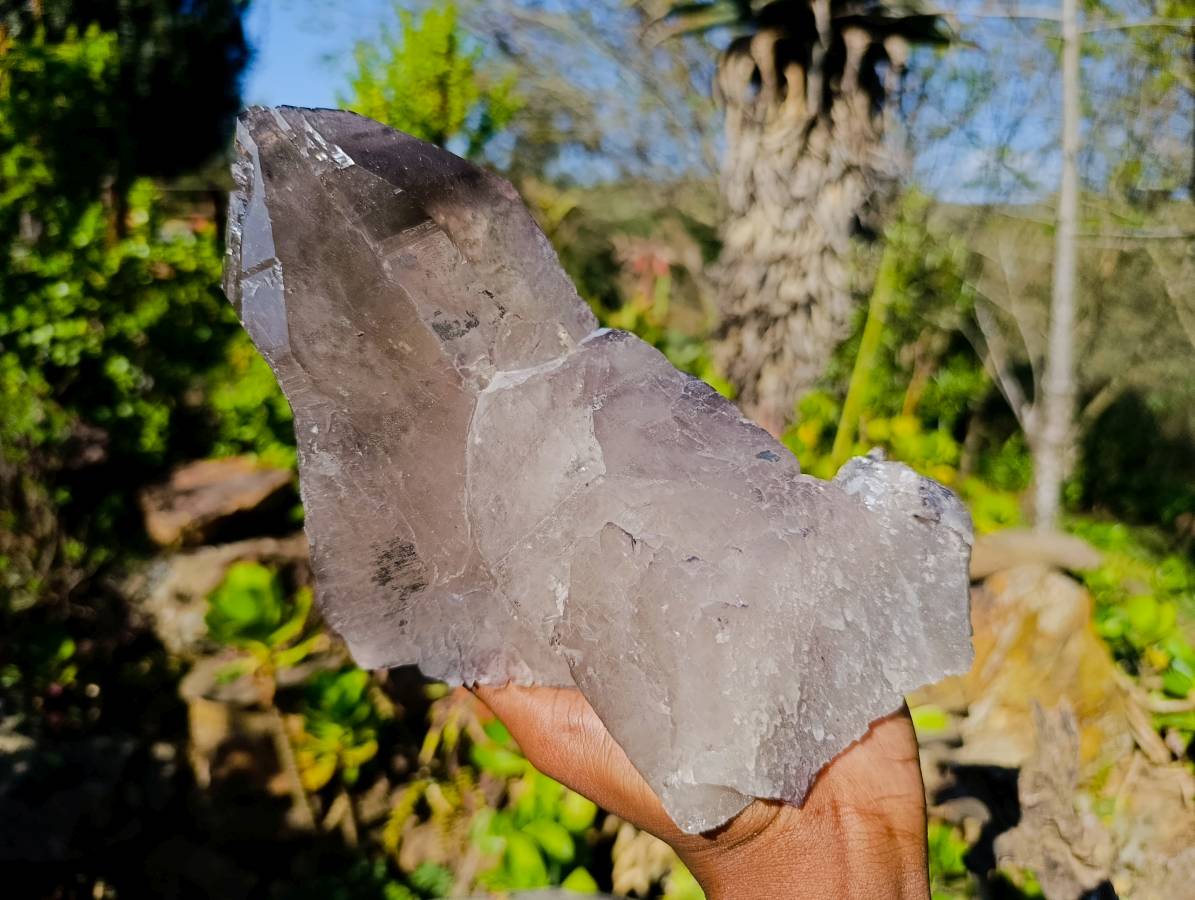 Natural Smokey Quartz Floater Crystal Specimens x 2 From Mulanje, Malawi - Toprock Gemstones and Minerals 