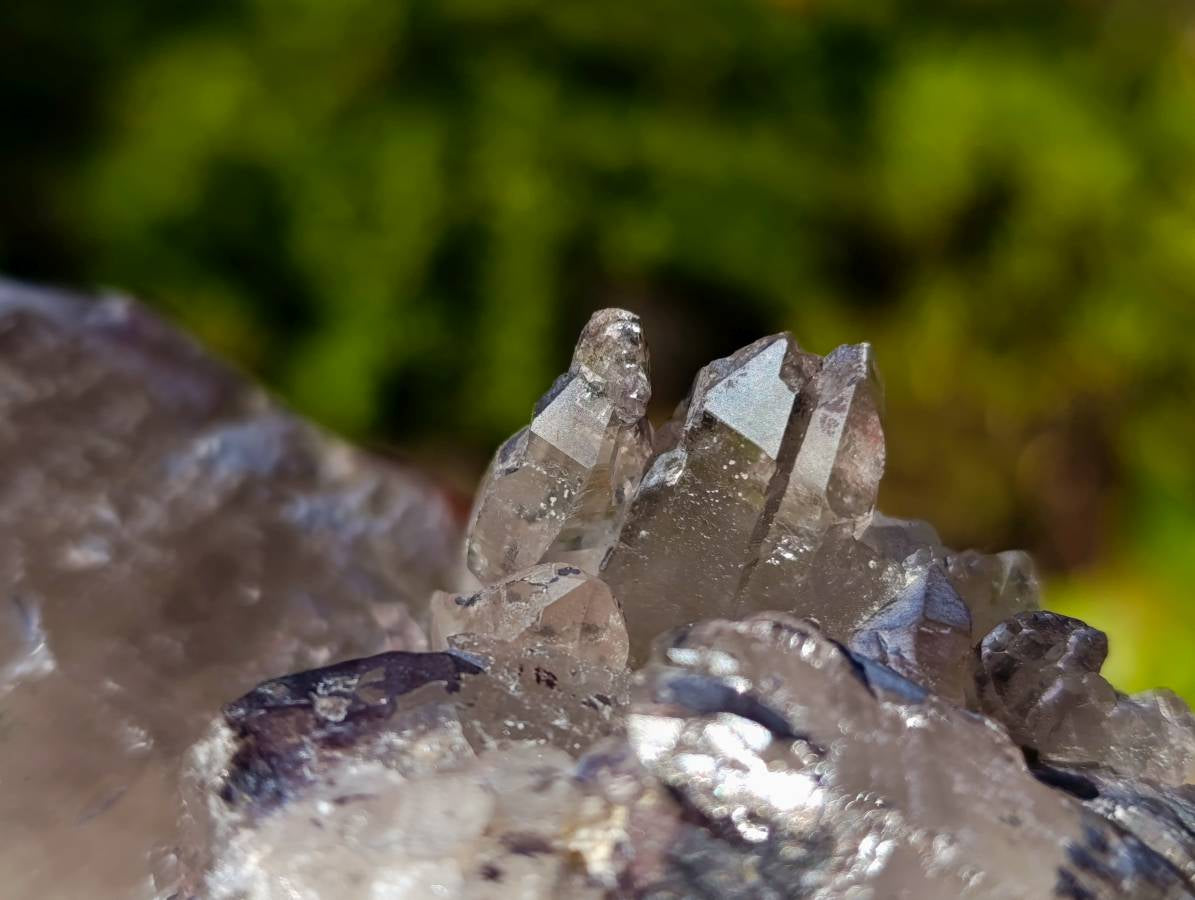 Natural Smokey Quartz Floater Crystal Specimens x 2 From Mulanje, Malawi - Toprock Gemstones and Minerals 