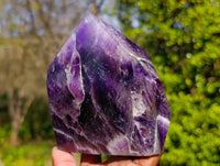 Polished Chevron Amethyst Point x 1 From Zambia