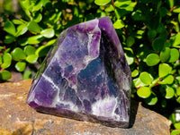 Polished Chevron Amethyst Point x 1 From Zambia