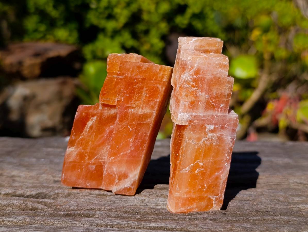 Natural Sunset Orange Calcite Specimens x 24 From Spitzkop, Namibia - Toprock Gemstones and Minerals 