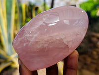 Polished Rose Quartz Standing Free Forms x 2 From Madagascar - Toprock Gemstones and Minerals 