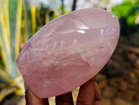 Polished Rose Quartz Standing Free Forms x 2 From Madagascar - Toprock Gemstones and Minerals 