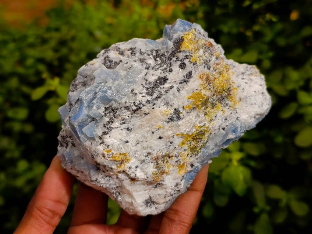 Natural Sky Blue Calcite Specimens x 4 From Namibia - Toprock Gemstones and Minerals 