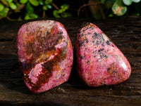 Polished Rhodonite Free Forms x 6 From Rhusinga, Zimbabwe - Toprock Gemstones and Minerals 