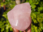 Polished Rose Quartz Flames x 2 From Madagascar - Toprock Gemstones and Minerals 