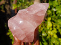 Polished Rose Quartz Flames x 2 From Madagascar - Toprock Gemstones and Minerals 