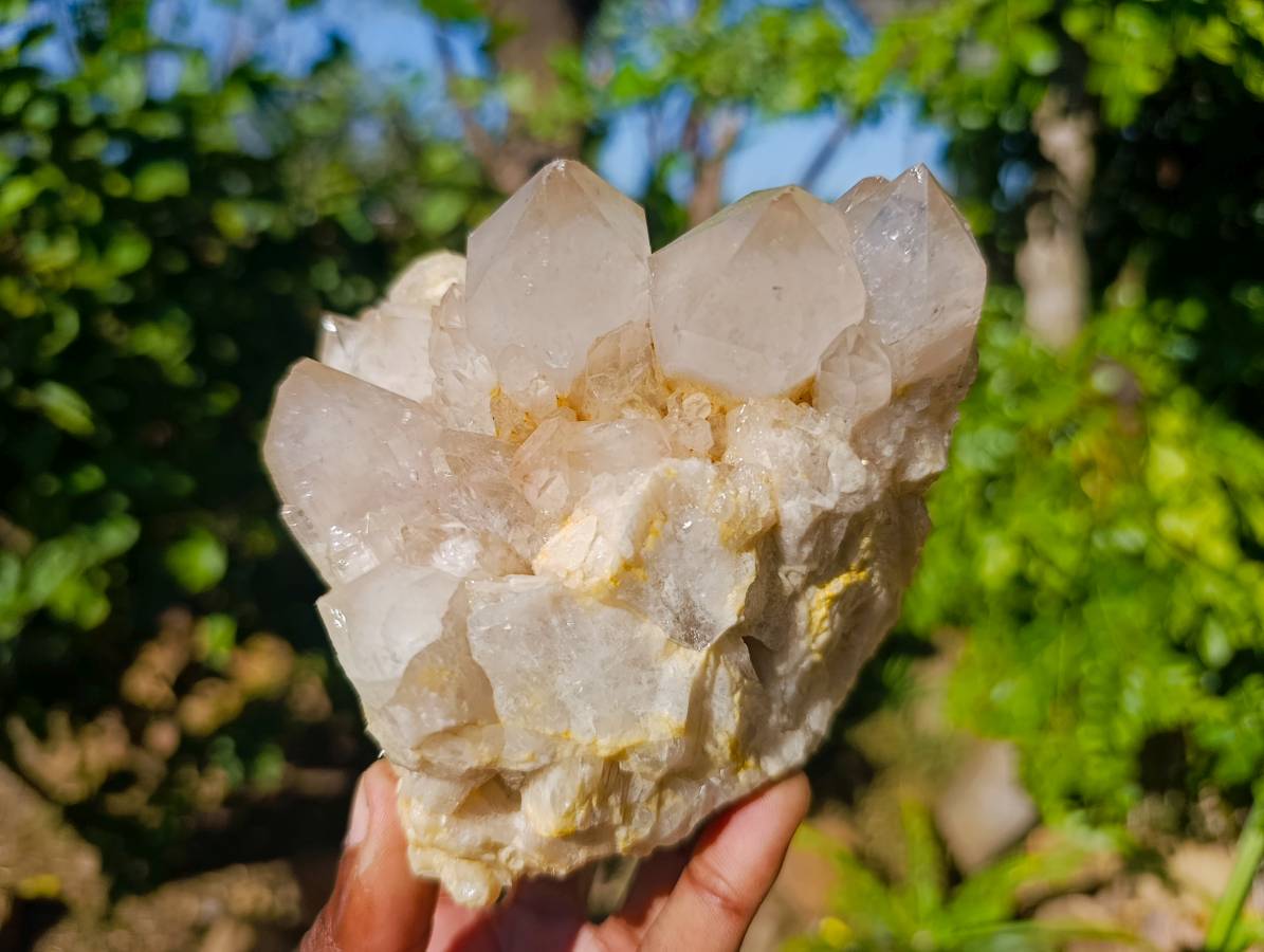 Natural Phantom Smokey Quartz Clusters x 2 From Luena, Congo - Toprock Gemstones and Minerals 