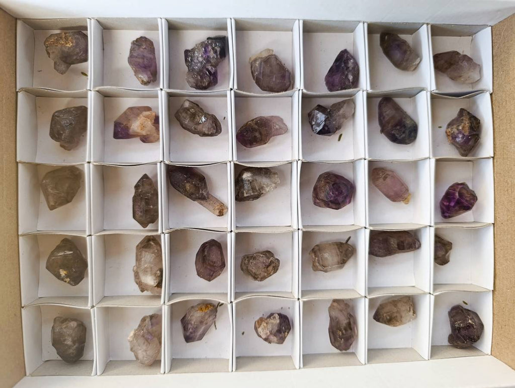 Natural Window Amethyst Crystals x 35 From Chiredzi, Zimbabwe - Toprock Gemstones and Minerals 
