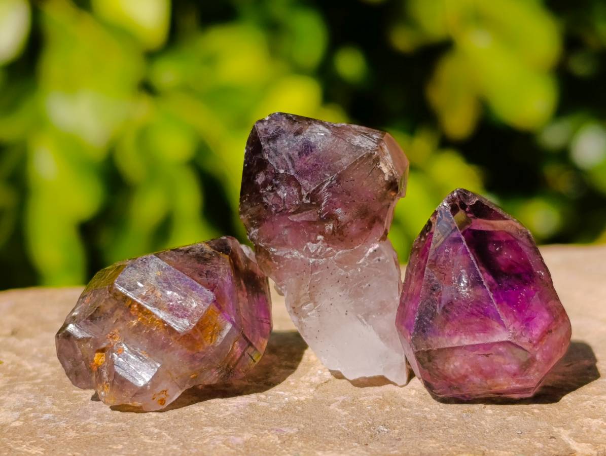 Natural Window Amethyst Crystals x 35 From Chiredzi, Zimbabwe - Toprock Gemstones and Minerals 
