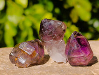 Natural Window Amethyst Crystals x 35 From Chiredzi, Zimbabwe