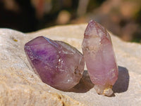 Natural Window Amethyst Crystals x 35 From Chiredzi, Zimbabwe