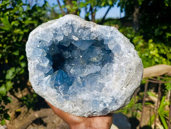 Natural Celestite Geode Specimen x 1 From Sakoany, Madagascar