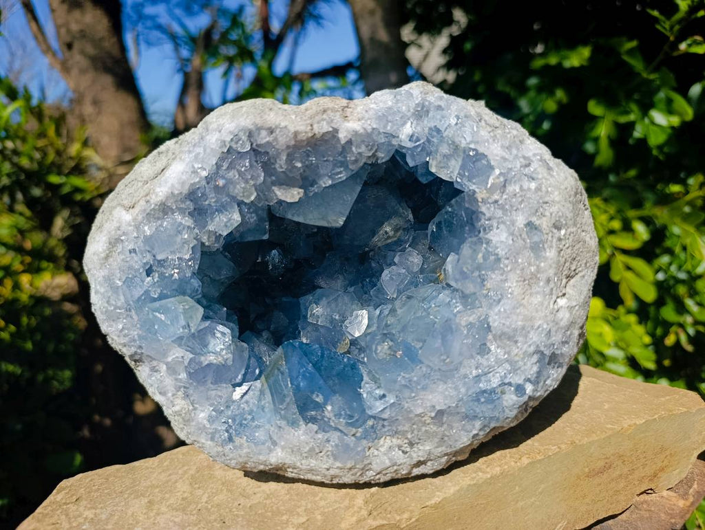 Natural Celestite Geode Specimen x 1 From Sakoany, Madagascar - Toprock Gemstones and Minerals 
