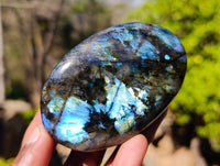 Polished Labradorite Palm Stones x 9 From Tulear, Madagascar - Toprock Gemstones and Minerals 