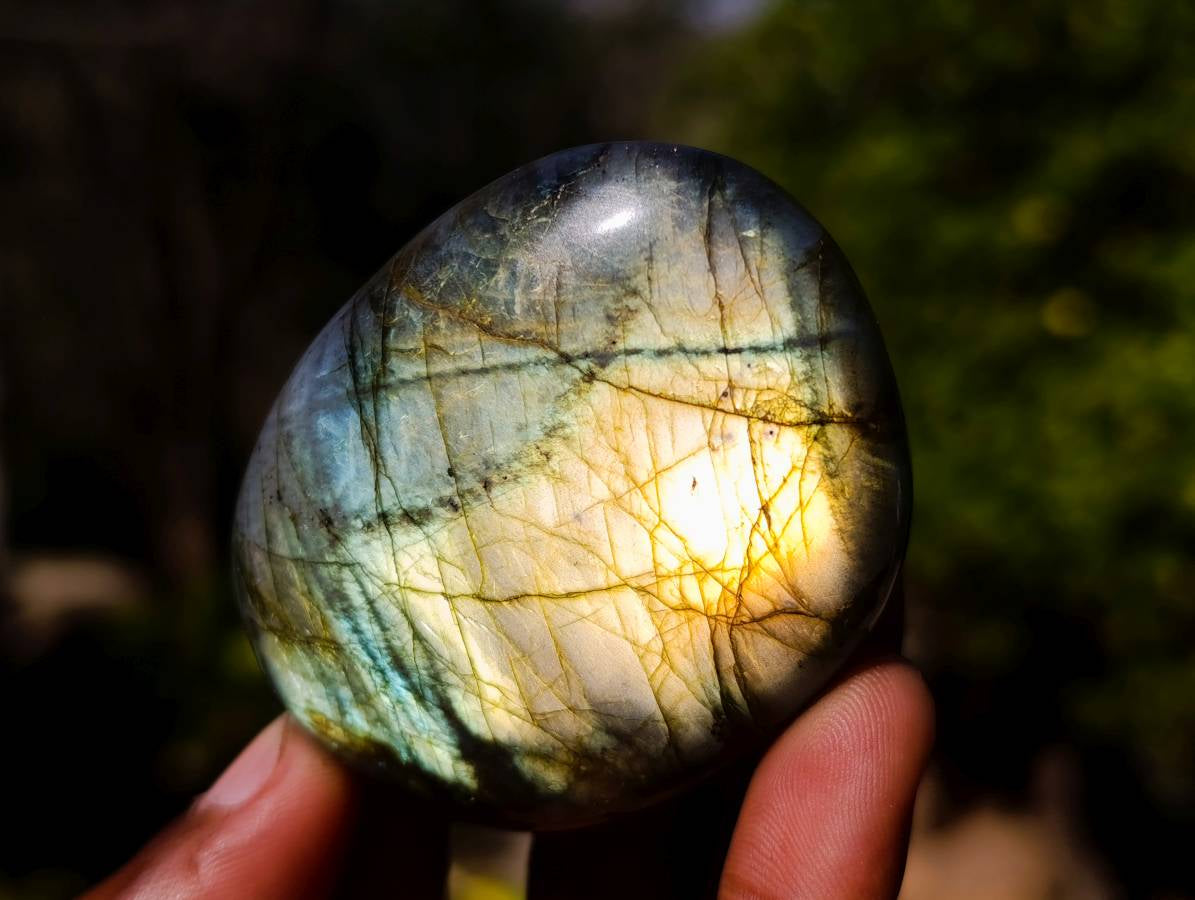 Polished Labradorite Palm Stones x 9 From Tulear, Madagascar - Toprock Gemstones and Minerals 