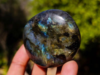 Polished Labradorite Palm Stones x 9 From Tulear, Madagascar - Toprock Gemstones and Minerals 