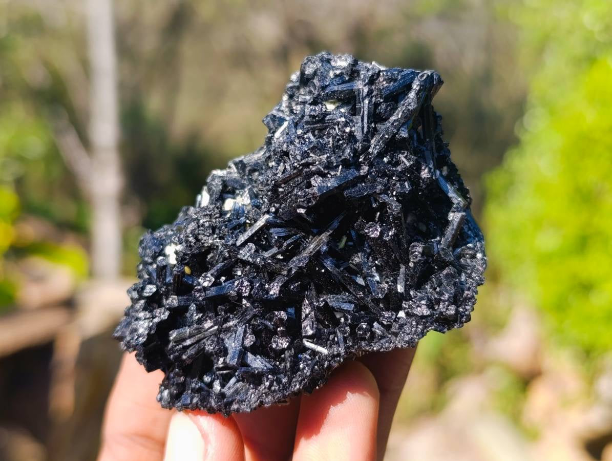 Natural Schorl Black Tourmaline Specimens x 12 From Namibia - Toprock Gemstones and Minerals 