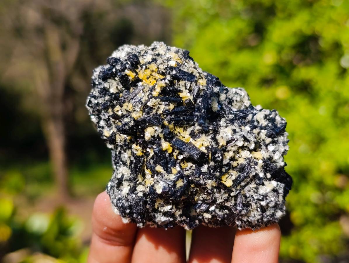 Natural Schorl Black Tourmaline Specimens x 12 From Namibia - Toprock Gemstones and Minerals 