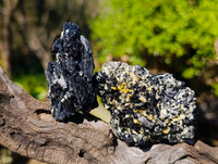 Natural Schorl Black Tourmaline Specimens x 12 From Namibia