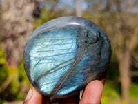 Polished Labradorite Palm Stones x 12 From Tulear, Madagascar - Toprock Gemstones and Minerals 