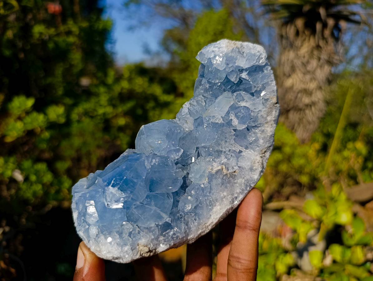 Natural Celestite Specimens x 2 From Sakoany, Madagascar - Toprock Gemstones and Minerals 