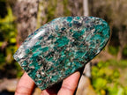 Polished Emerald Mica 'Mutokolite' Standing Free Forms x 3 From Mutoko, Zimbabwe - Toprock Gemstones and Minerals 