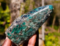 Polished Emerald Mica 'Mutokolite' Standing Free Forms x 3 From Mutoko, Zimbabwe - Toprock Gemstones and Minerals 