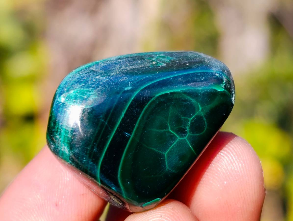 Polished Flower Banded Malachite Free Forms x 70 From Congo - Toprock Gemstones and Minerals 
