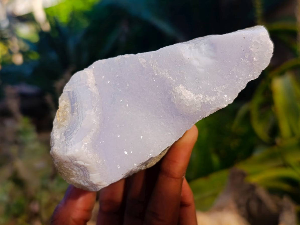 Natural Blue Lace Agate Geode Specimens x 6 From Malawi - Toprock Gemstones and Minerals 