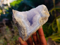 Natural Blue Lace Agate Geode Specimens x 6 From Malawi