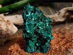 Natural Silky Crystalline Malachite Specimens x 2 From Congo - Toprock Gemstones and Minerals 