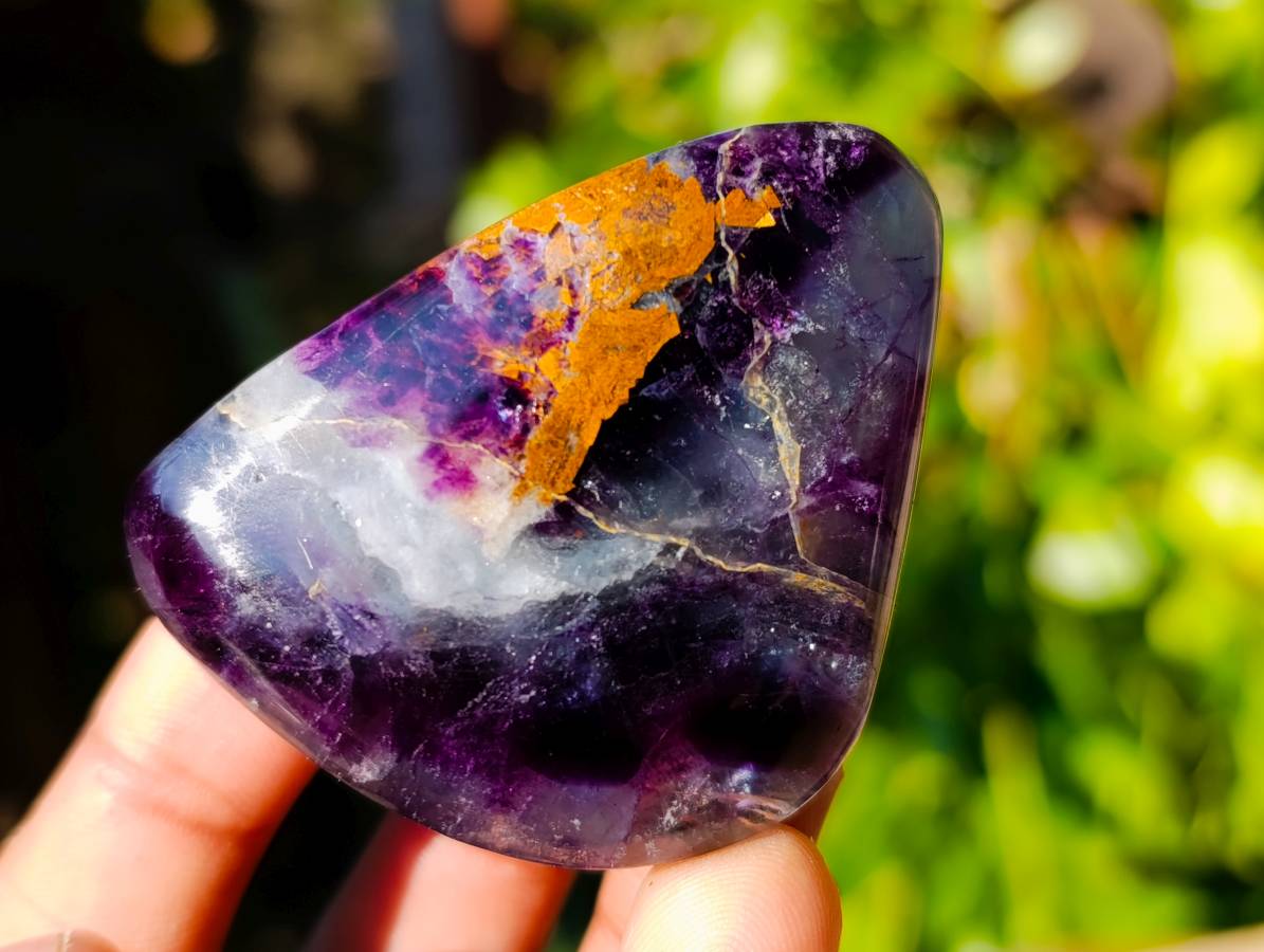 Polished Watermelon Fluorite Free Forms x 12 From Uis, Namibia - Toprock Gemstones and Minerals 