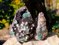 Natural Ball Malachite On Dolomite Matrix Specimens x 3 From Kambove, Congo