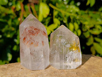 Polished Clear Quartz Crystals x 6 From Madagascar - Toprock Gemstones and Minerals 