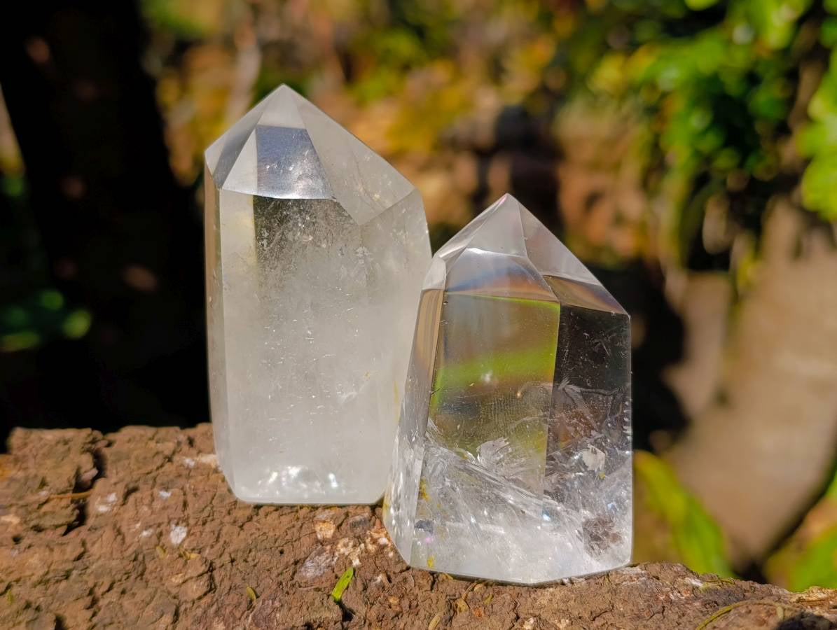 Polished Clear Quartz Crystals x 6 From Madagascar - Toprock Gemstones and Minerals 