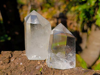 Polished Clear Quartz Crystals x 6 From Madagascar - Toprock Gemstones and Minerals 