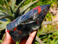 Polished Bloodstone Points x 4 From Swaziland
