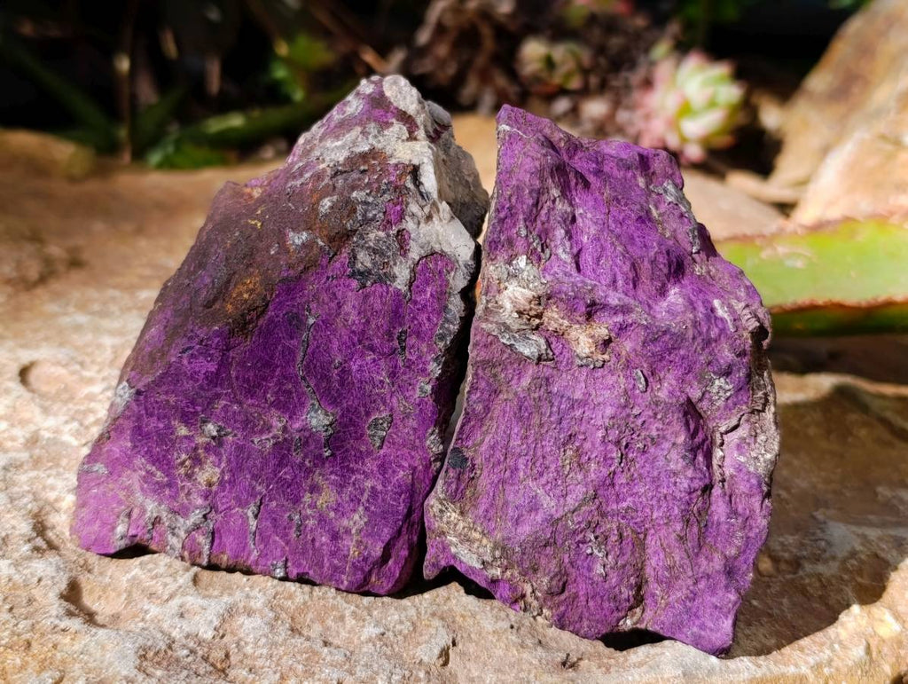 Natural Metallic Purpurite Specimens x 6 From Erongo, Namibia - Toprock Gemstones and Minerals 