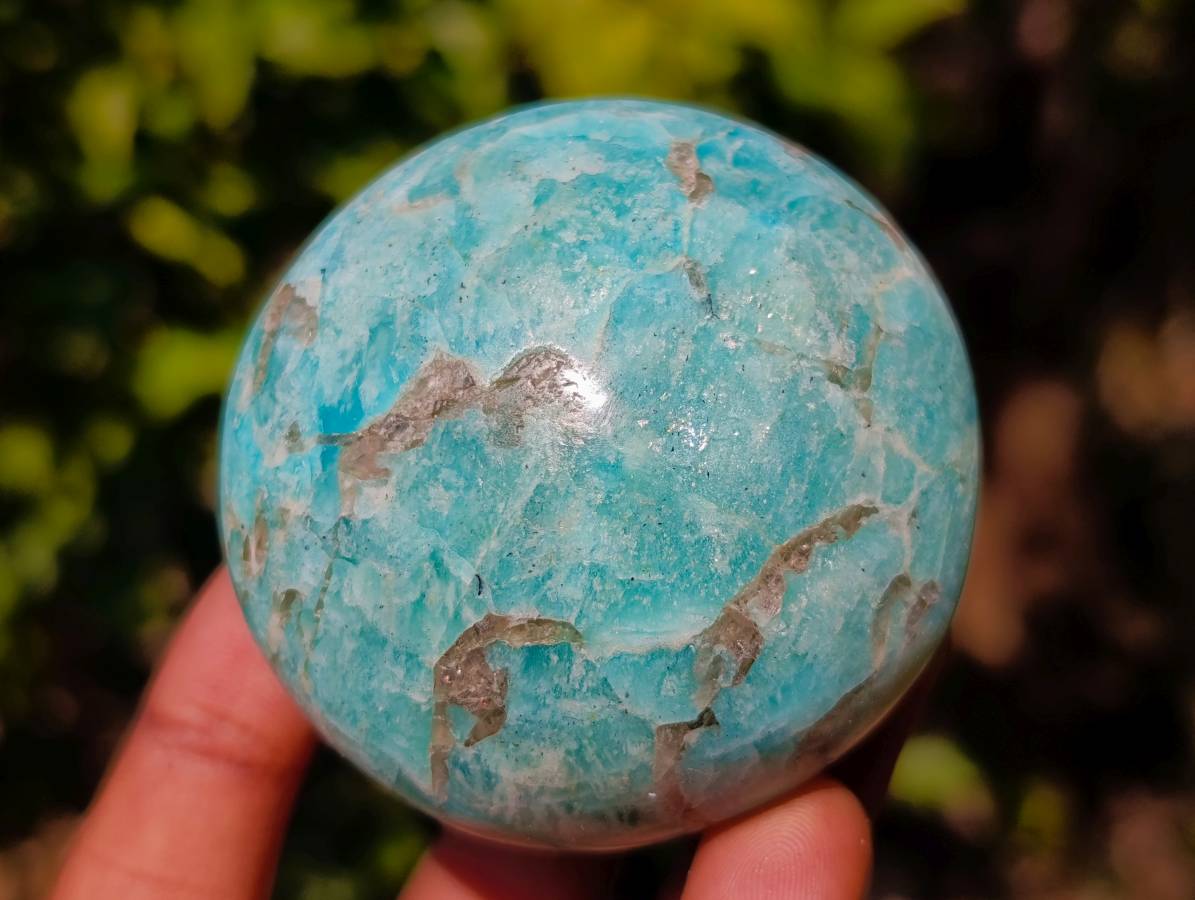 Polished Amazonite Palm Stones x 12 From Madagascar - Toprock Gemstones and Minerals 