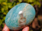 Polished Amazonite Palm Stones x 12 From Madagascar - Toprock Gemstones and Minerals 