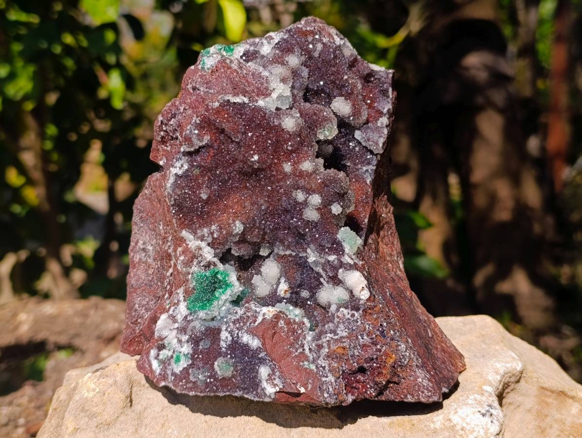 Natural Ball Malachite On Dolomite Matrix Specimen x 1 From Kambove, Congo - Toprock Gemstones and Minerals 
