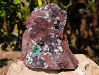 Natural Ball Malachite On Dolomite Matrix Specimen x 1 From Kambove, Congo